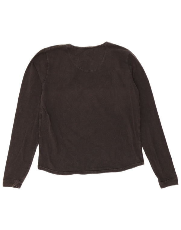 Top Nike da donna a manica lunga US 4/6 Small in cotone nero