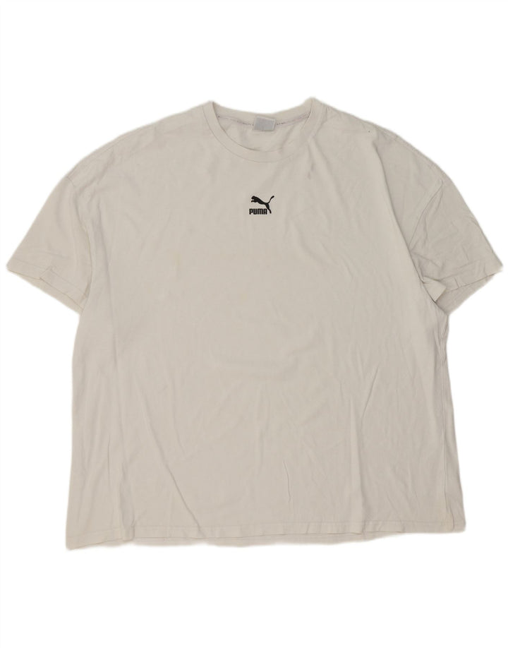 PUMA Mens T-Shirt Top XL White Cotton