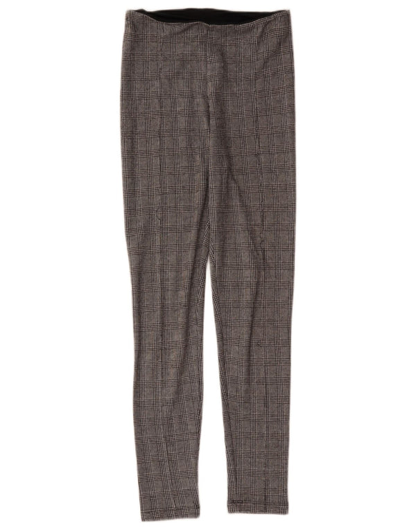 Pantaloni skinny casual pentru femei Zara Mici L26 L28 Gri Check