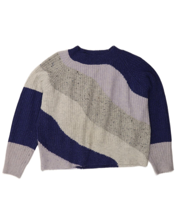 Marks & Spencer Dame Crop Crew Neck Jumper Sweater UK 10 Small Multicolou