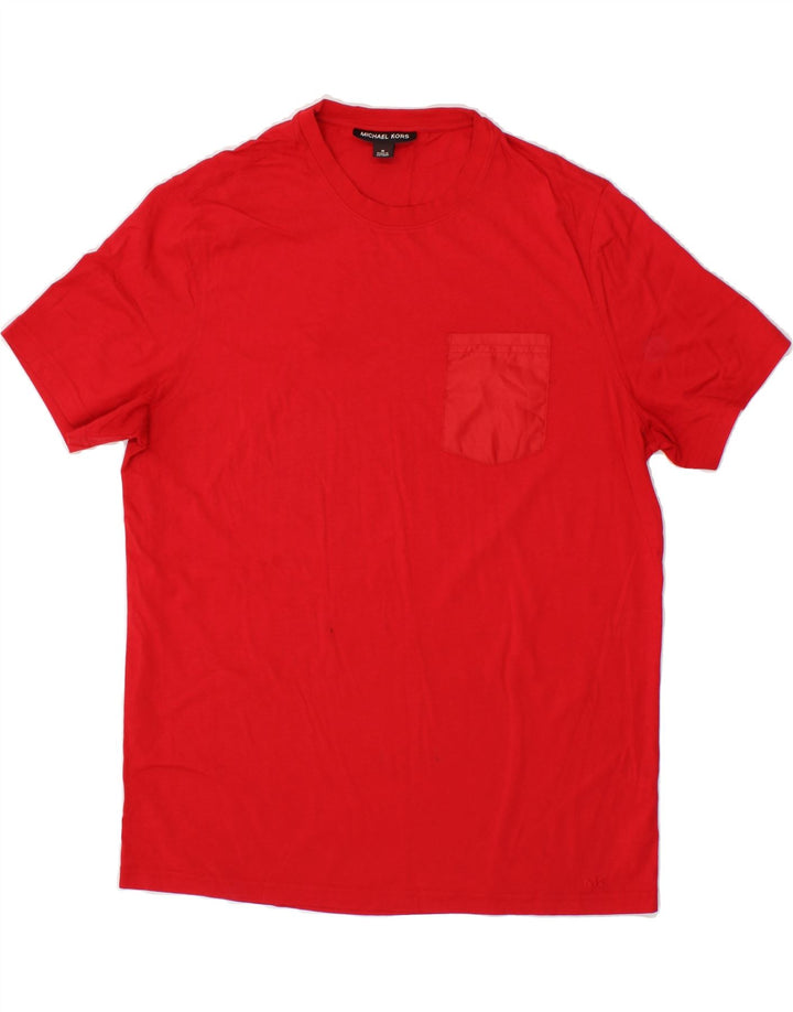 MICHAEL KORS Womens T-Shirt Top UK 14 Medium Red Cotton Vintage Michael Kors and Second-Hand Michael Kors from Messina Hembry 