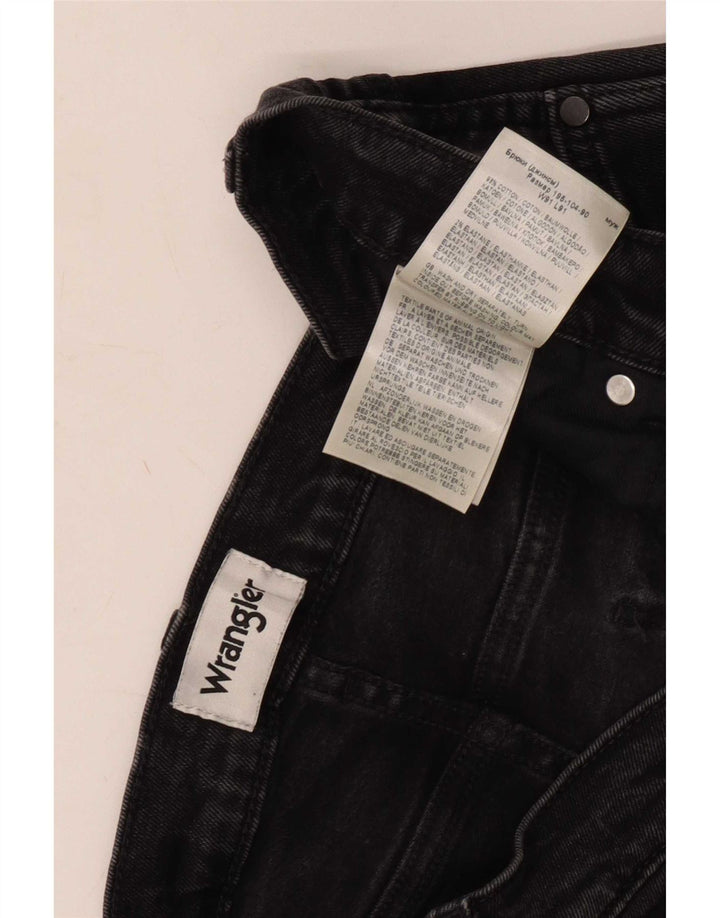 Wrangler Mens Straight Jeans W36 L36 Black Cotton