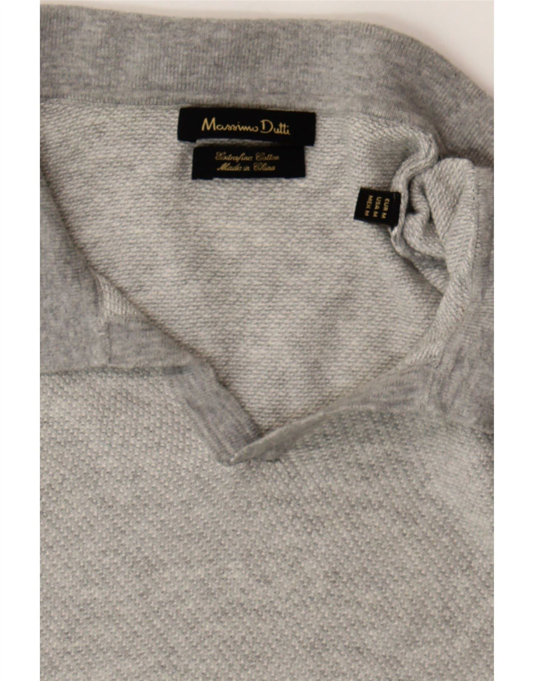 MASSIMO DUTTI Womens Polo Neck Jumper Sweater EU 40 Medium Grey Vintage Massimo Dutti and Second-Hand Massimo Dutti from Messina Hembry 