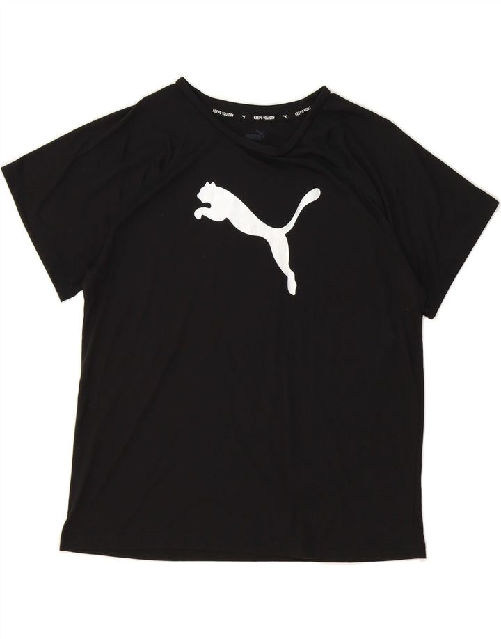 PUMA Womens Graphic T-Shirt Top UK 14 Medium Black Vintage Puma and Second-Hand Puma from Messina Hembry 