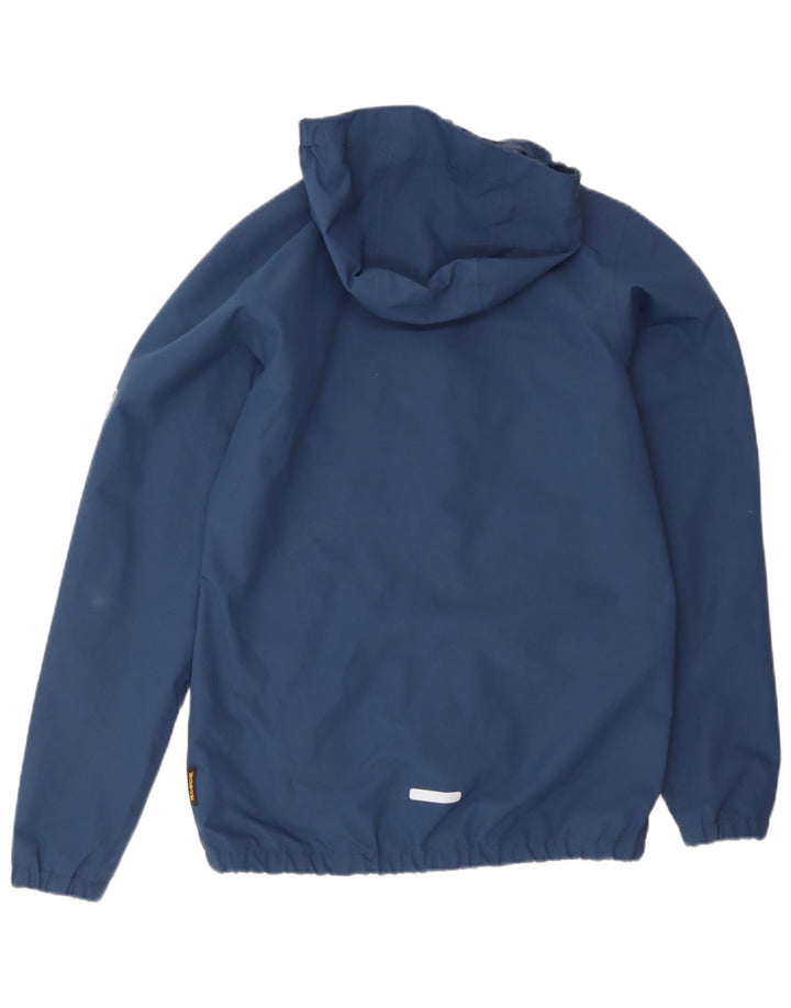 Jack Wolfskin Jachetă de ploaie cu glugă pentru băieți 13-14 ani, poliester bleumarin
