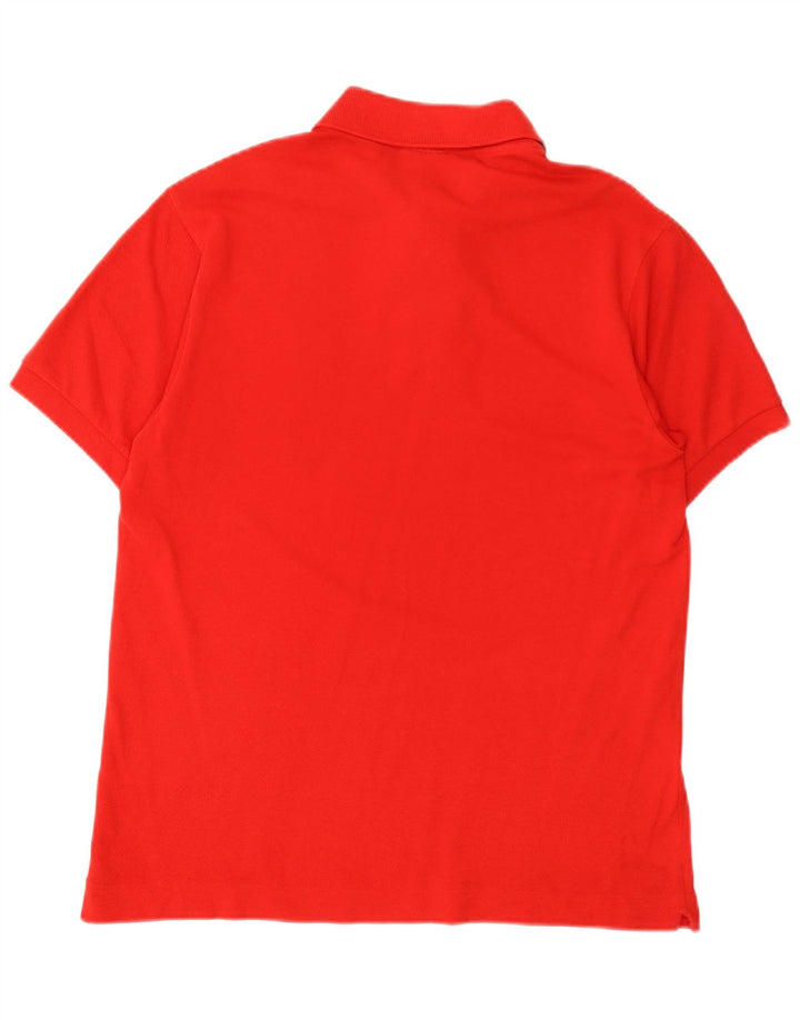 Lacoste Mens Polo Shirt Size 4 Medium Red Cotton