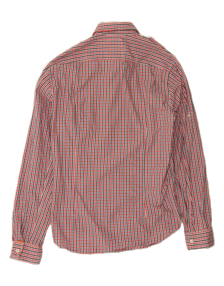 HUGO BOSS Mens Shirt Medium Red Check Cotton Vintage Hugo Boss and Second-Hand Hugo Boss from Messina Hembry 