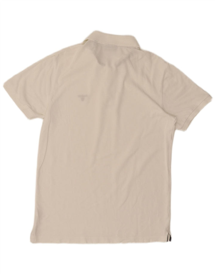 Polo da uomo Gant in cotone bianco medio