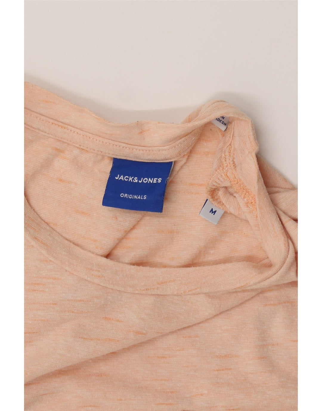 JACK & JONES Mens T-Shirt Top Medium Orange Flecked Cotton Vintage Jack & Jones and Second-Hand Jack & Jones from Messina Hembry 