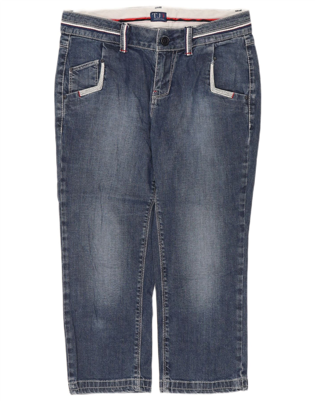 Trussardi Womens Capri Jeans W26 L20 Blue Cotton