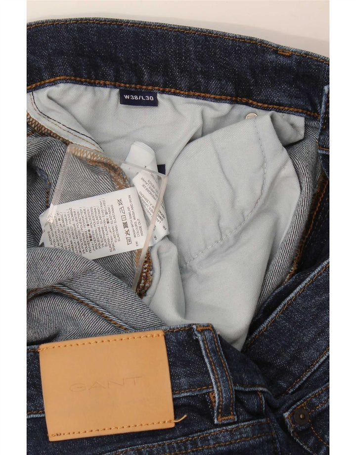Gant Mens Slim Jeans W38 L27 Navy Blue Cotton