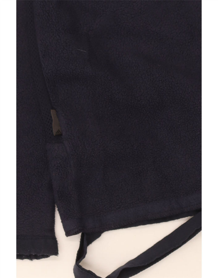 Adidas Mens Fleece Jacket UK 42/44 Large Navy Blue Polyester