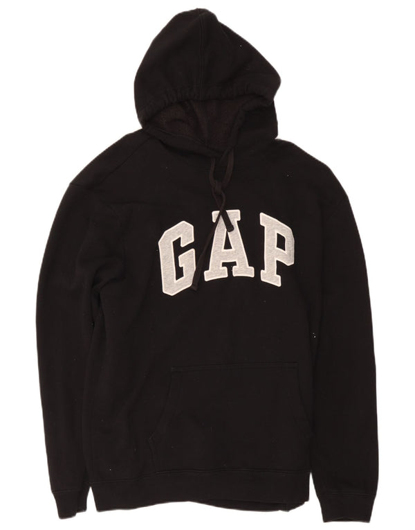 Damski sweter z kapturem Gap Graphic, o swobodnym kroju, UK 14, duży, czarny, bawełniany