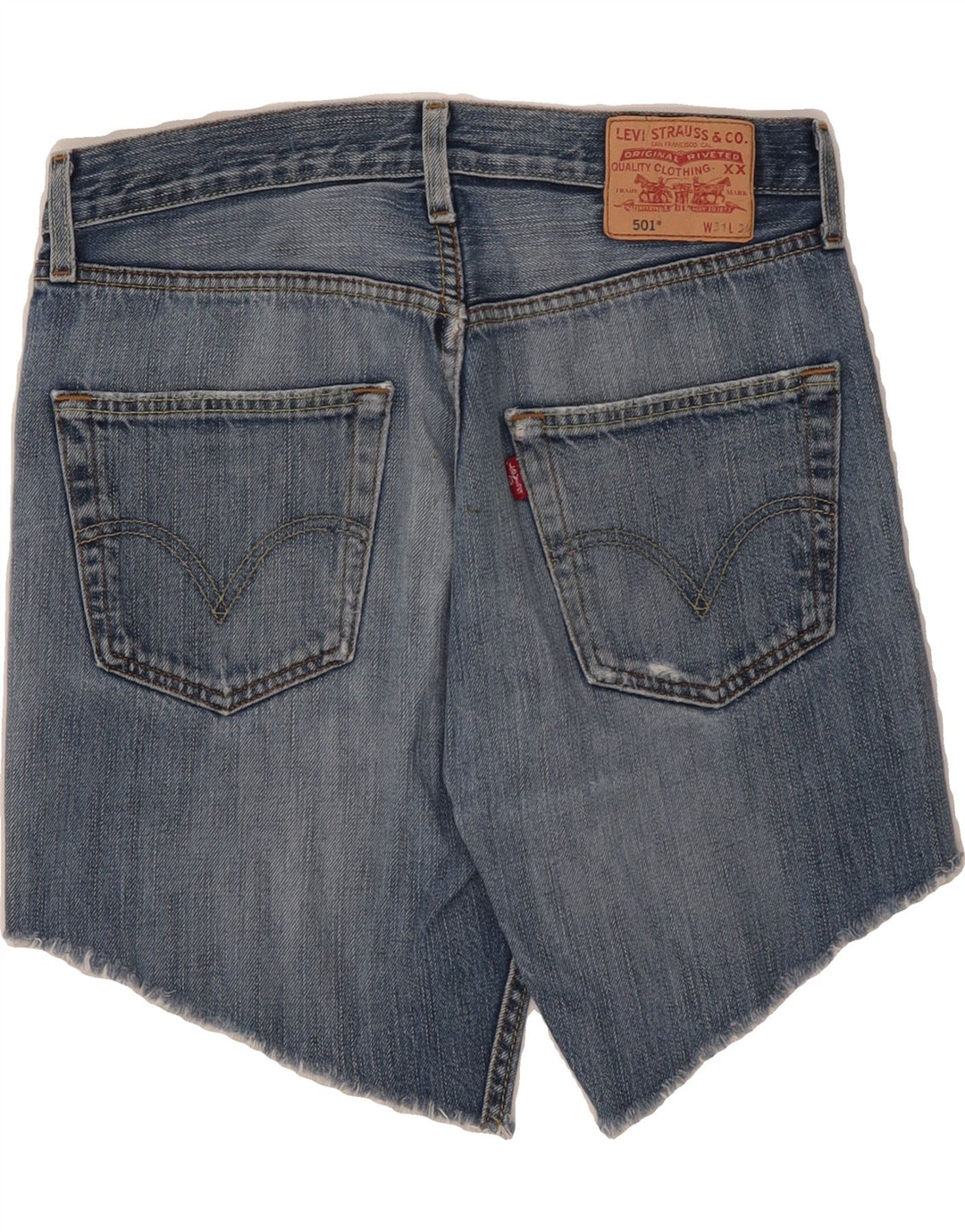 LEVI'S Mens 501 Denim Shorts W31 Medium Blue Vintage Levi's and Second-Hand Levi's from Messina Hembry 