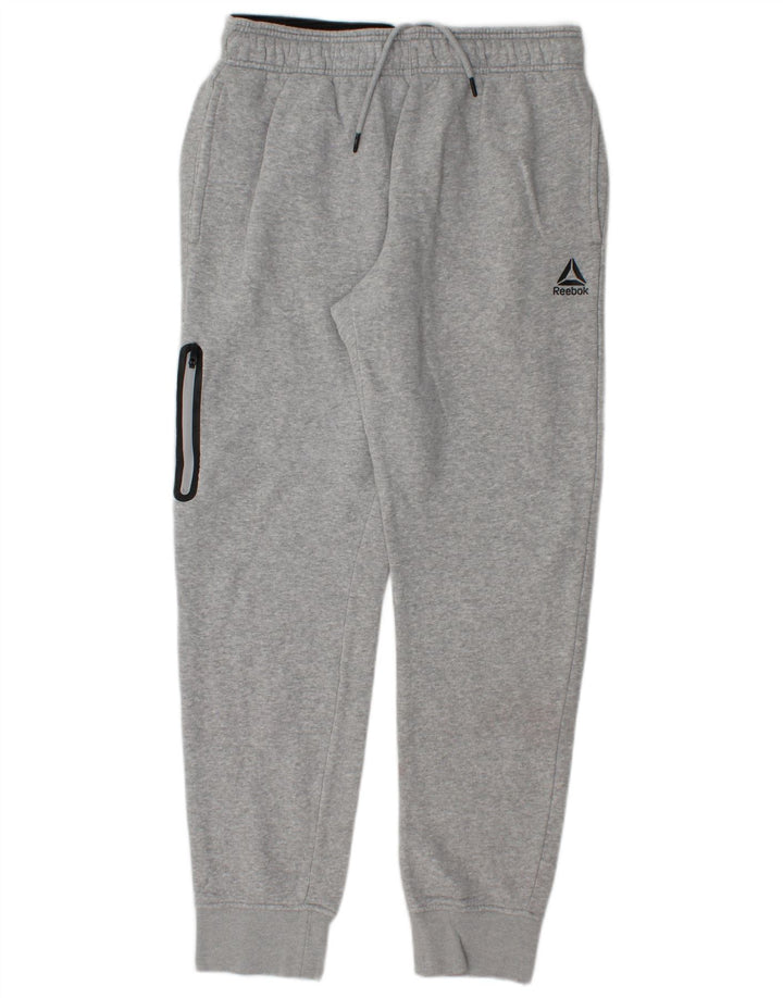 REEBOK Mens Cargo Tracksuit Trousers Joggers Medium  Grey Cotton