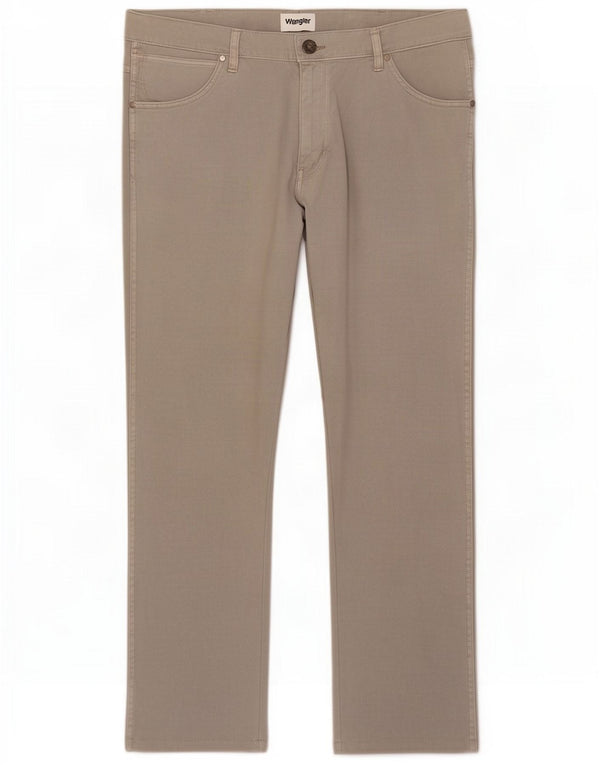 Wrangler Мужские зауженные повседневные брюки Larston Slim Fit W36 L29, серый хлопок