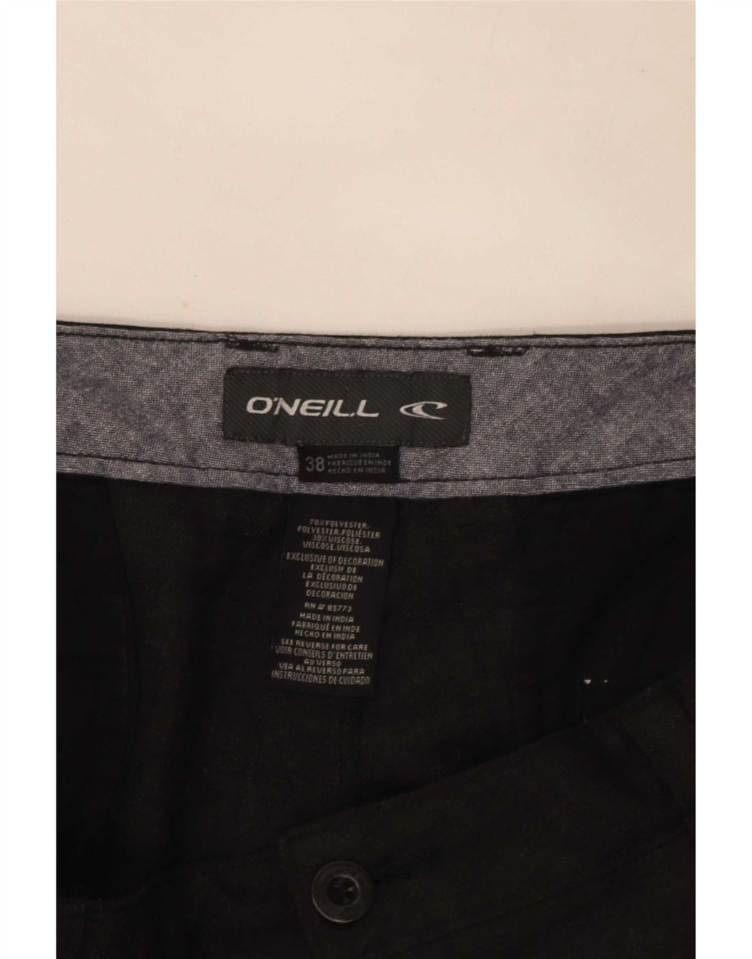 O'Neill Mens Chino Shorts W38 XL Grey Polyester