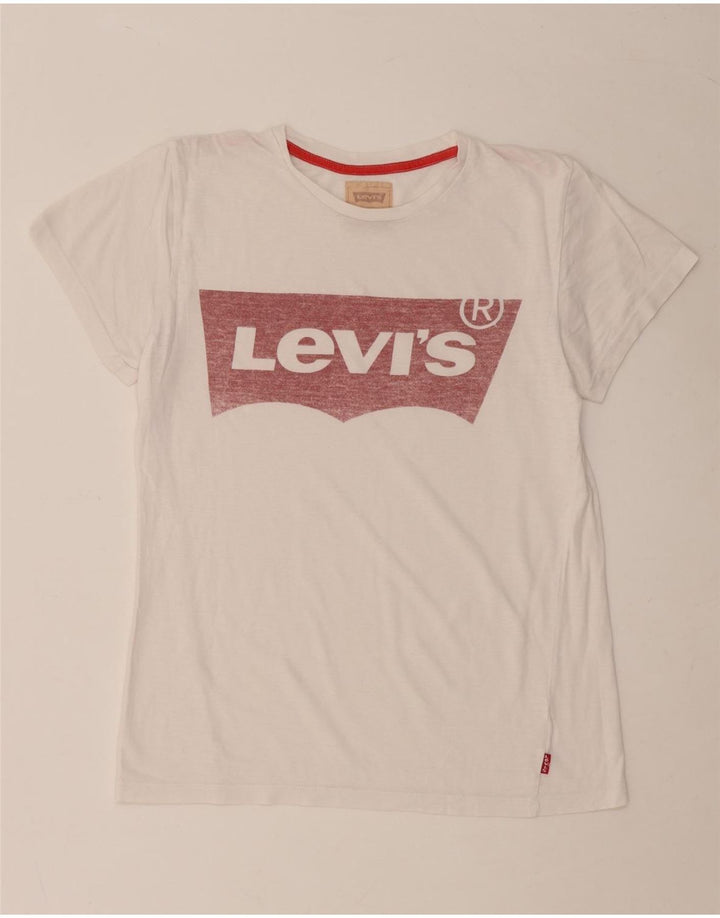 LEVI'S drenge grafisk T-shirt top 13-14 år hvid