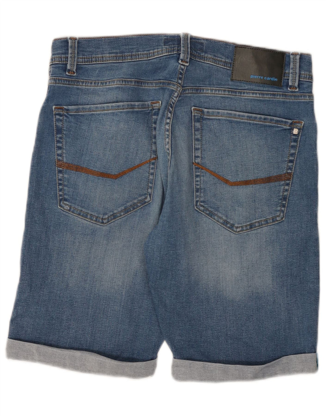 Pierre Cardin Mens Denim Shorts W32 Medium Blue