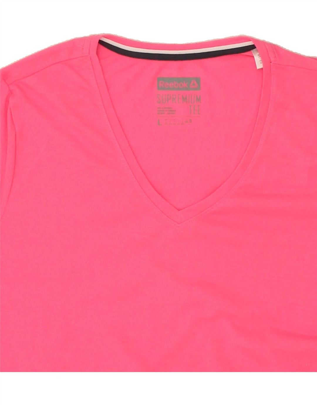 REEBOK Womens T-Shirt Top UK 14 Large Pink Polyester Vintage Reebok and Second-Hand Reebok from Messina Hembry 