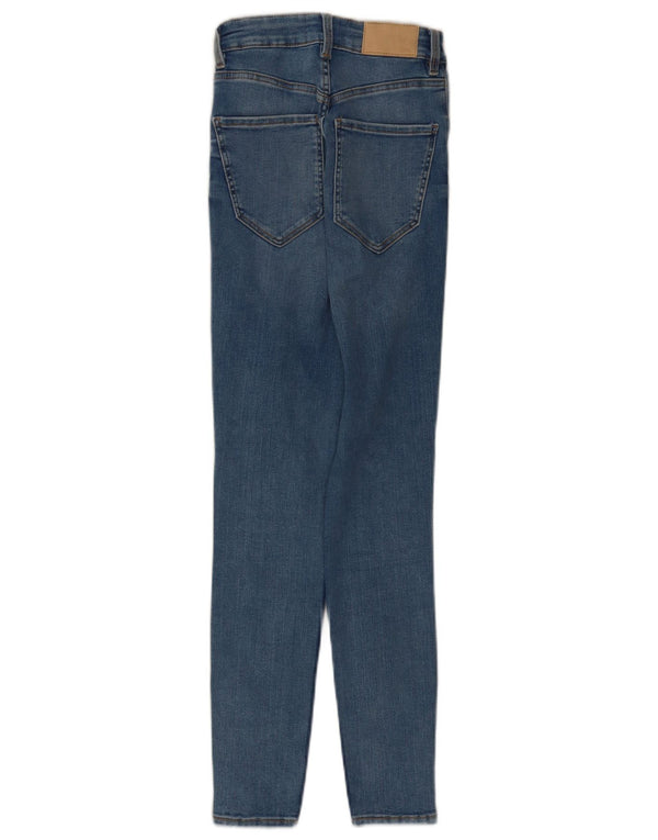 Zara Dame Skinny Jeans EU 32 2XS W22 L28 Blå