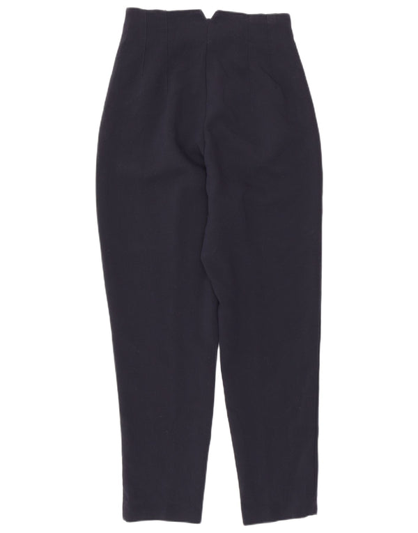 Женские зауженные костюмные брюки Zara XS W24 L26 темно-синие из полиэстера