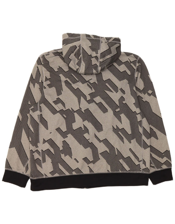 Nike Homme Dri Fit Zip Sweat à capuche XL Gris Géométrique Polyester