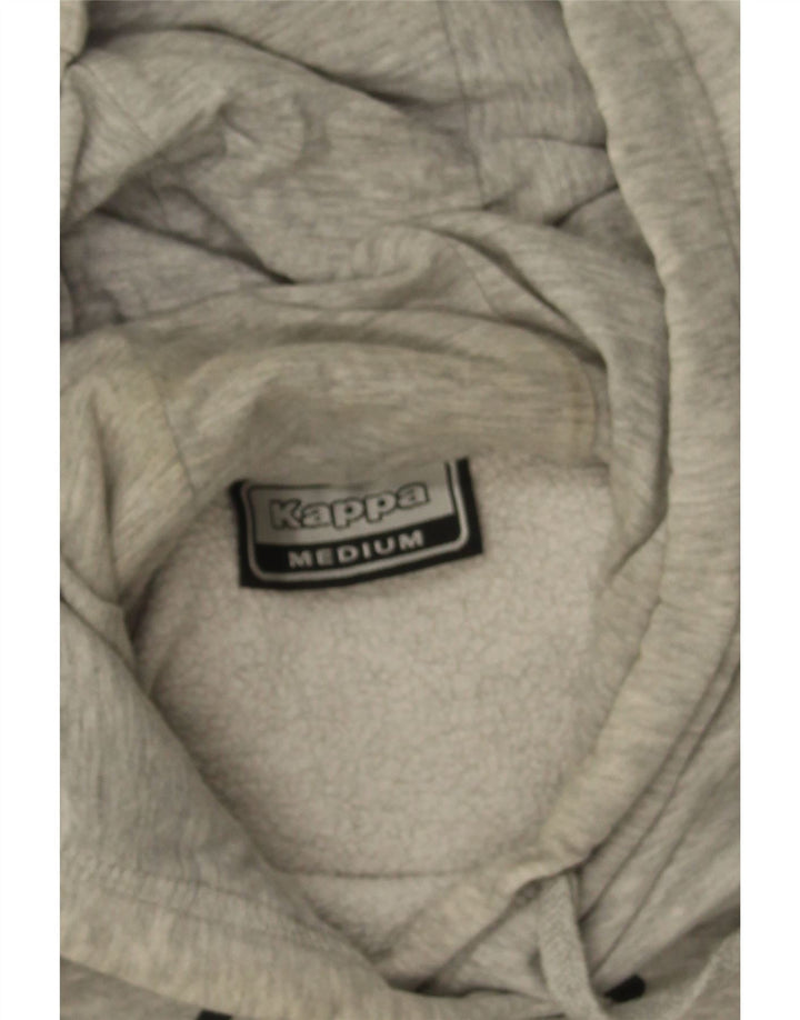 KAPPA Mens Graphic Hoodie Jumper Medium Grey Cotton Vintage Kappa and Second-Hand Kappa from Messina Hembry 