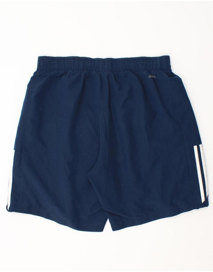 Pantaloncini sportivi Adidas Climalite da uomo medi in poliestere blu navy