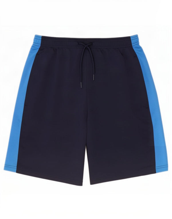 Pantaloncini sportivi Nike Dri Fit Slim da uomo XS in poliestere color block blu navy