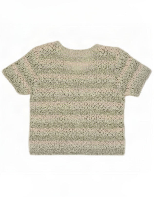 Cardigan vintage cu mânecă scurtă pentru femei UK 14 Medium Green Dunge