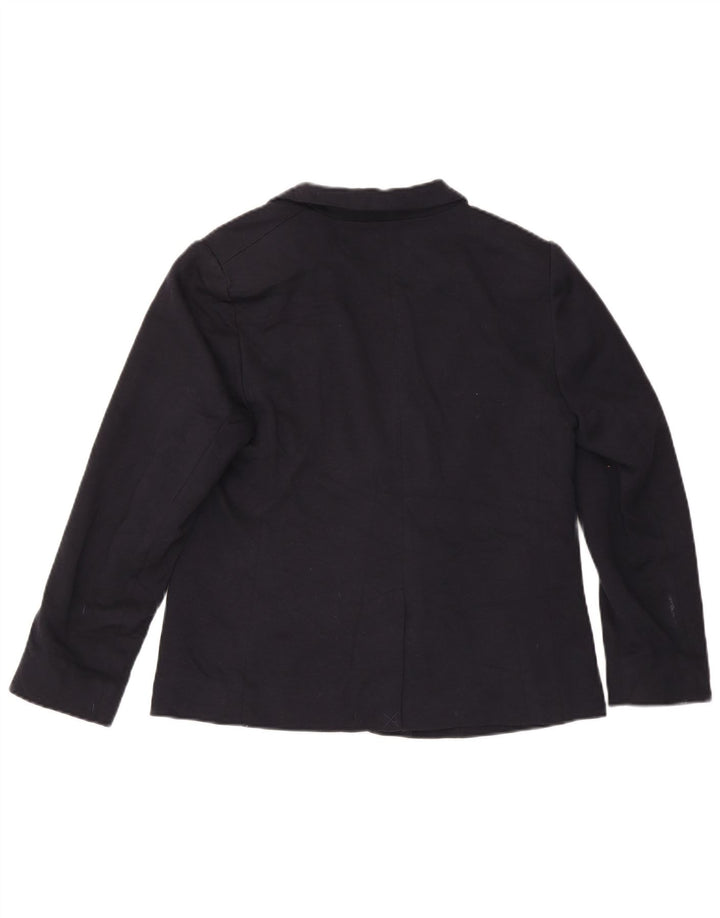 John Lewis Veste blazer à 1 bouton pour femme UK 14 Bleu marine moyen Polyester