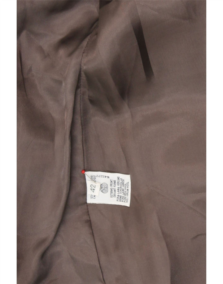 BENETTON Womens 3 Button Blazer Jacket IT 42 Medium Grey Virgin Wool Vintage Benetton and Second-Hand Benetton from Messina Hembry 