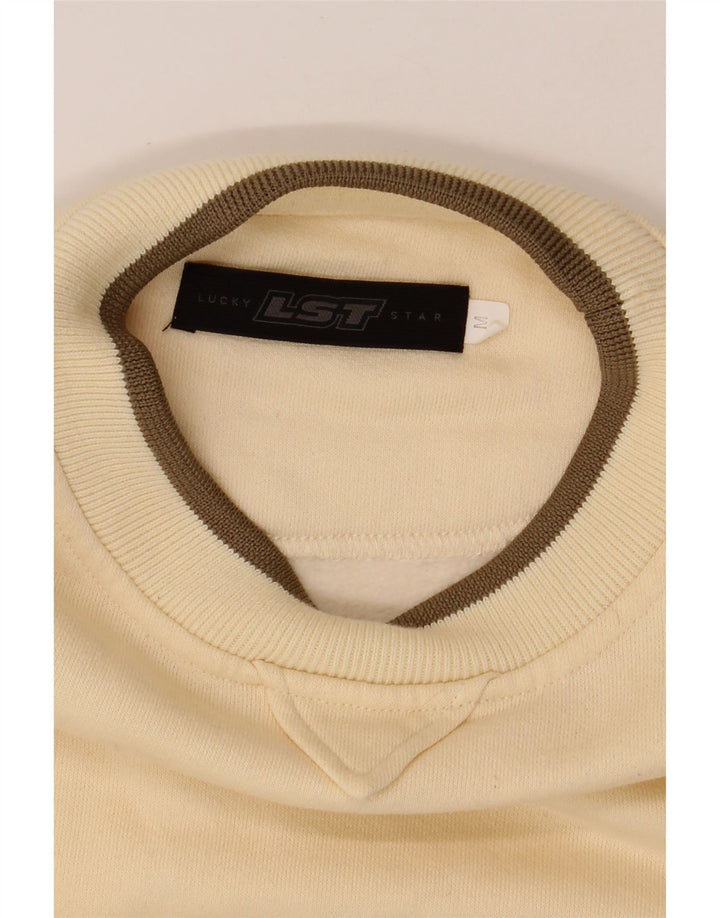LUCKY STAR Mens Sweatshirt Jumper Medium Beige Vintage Lucky Star and Second-Hand Lucky Star from Messina Hembry 
