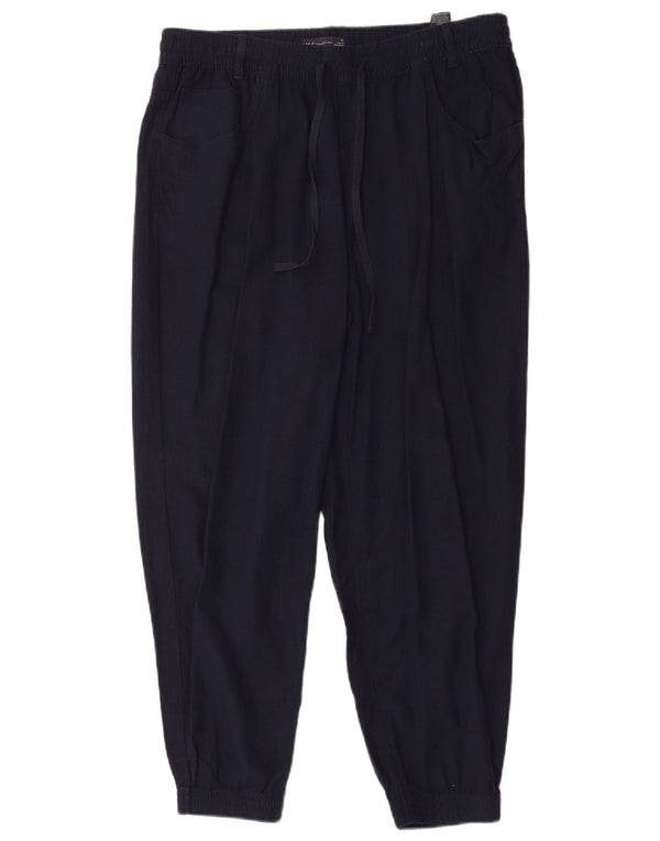 Marks & Spencer Dame Casual Bukser UK 16 Large W32 L27 Navy Blue