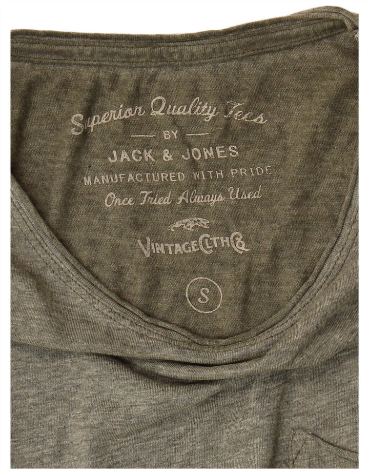 Jack & Jones Mens T-Shirt Top Small Green
