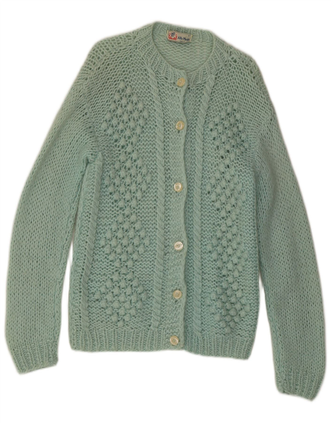 Alta Moda Womens Cardigan Sweater UK 12 Medium Green