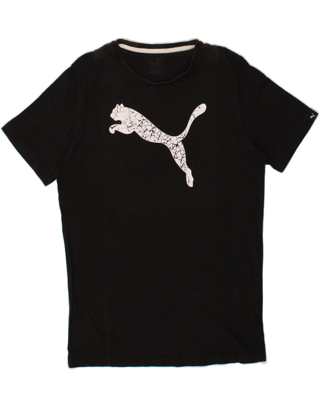 PUMA Mens Graphic T-Shirt Top Medium Black Cotton Vintage Puma and Second-Hand Puma from Messina Hembry 