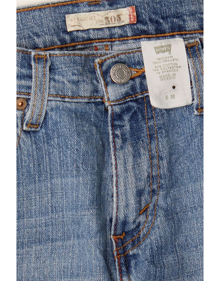 LEVI'S Womens 505 Straight Jeans US 6 Medium W30 L33 Blue Cotton Vintage Levi's and Second-Hand Levi's from Messina Hembry 