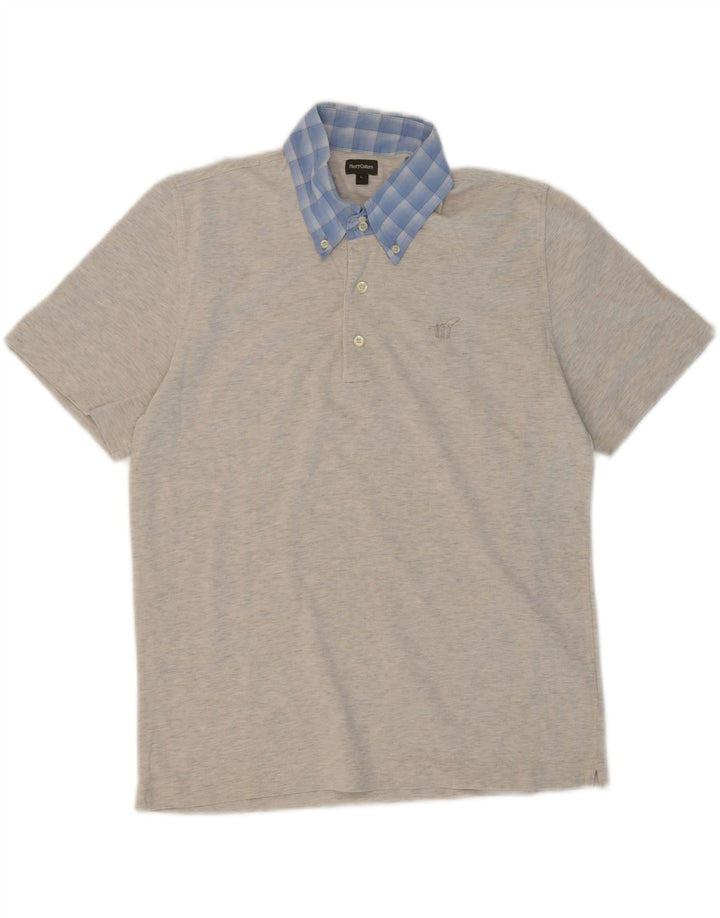 HENRY COTTONS Mens Polo Shirt Large Grey Cotton Vintage Henry Cottons and Second-Hand Henry Cottons from Messina Hembry 
