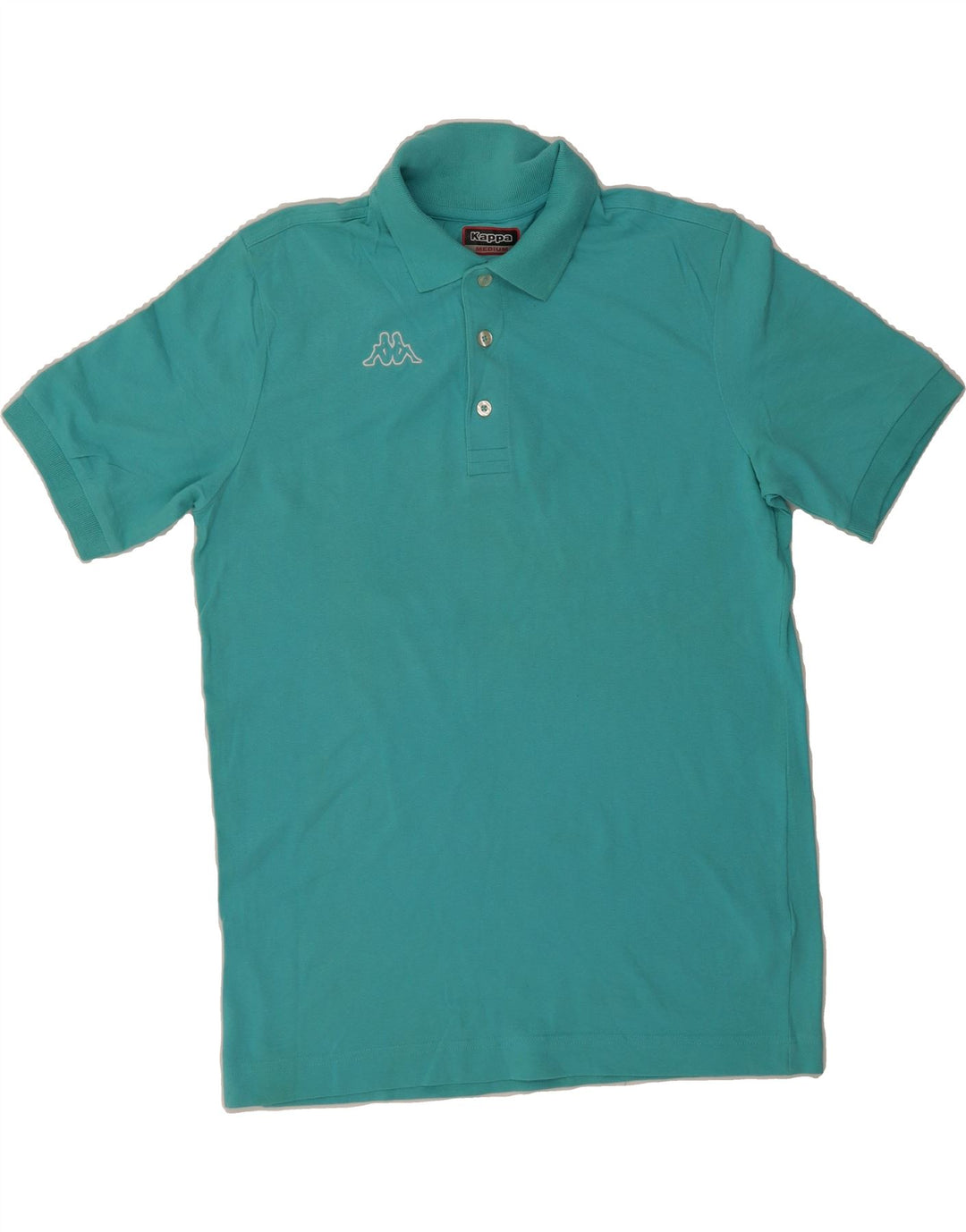 KAPPA Mens Polo Shirt Medium Turquoise Cotton Vintage Kappa and Second-Hand Kappa from Messina Hembry 