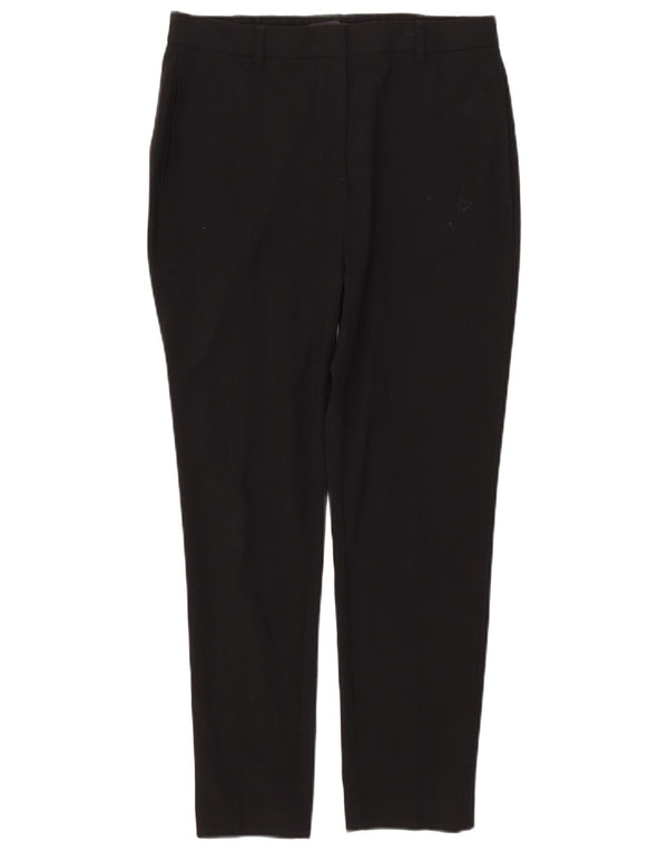 Marks & Spencer Womens Slim Chino Trousers UK 12 Medium W31 L26 Black