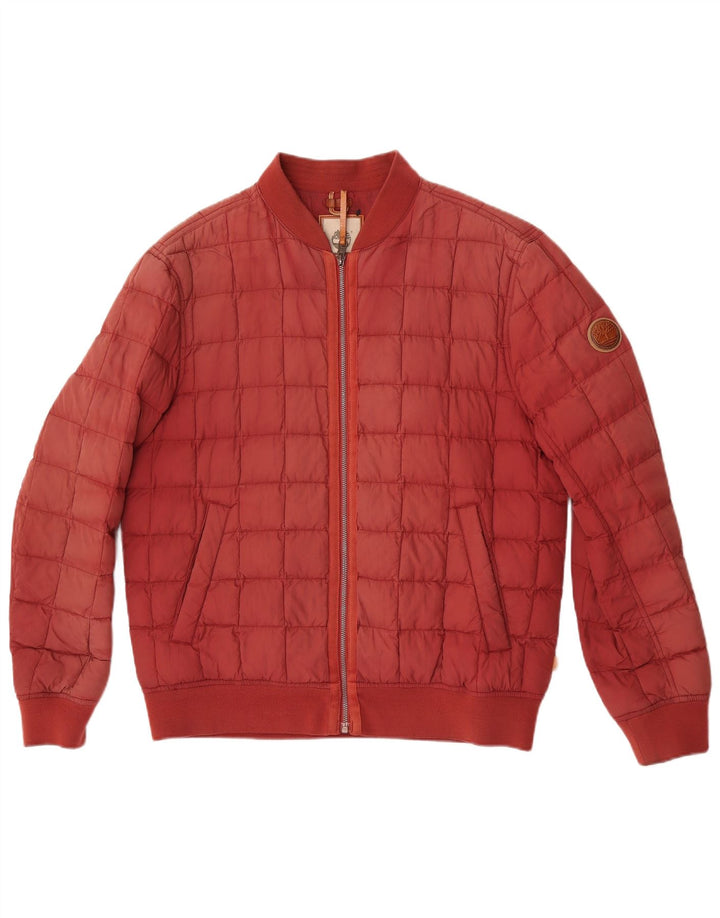 Timberland Polstret Herrejakke UK 40 Stor rødbrun nylon