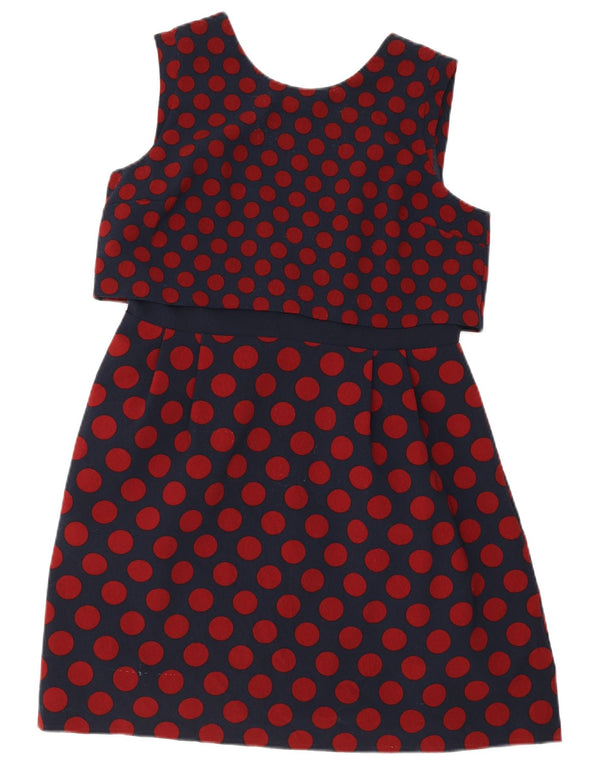 Ärmelloses Etuikleid für Damen von Oasis, Größe 46, Marineblau, gepunktet