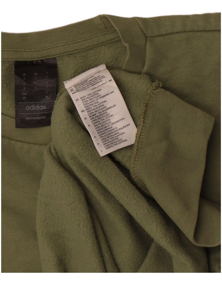 Adidas Mens Sweatshirt Jumper Small Green Cotton