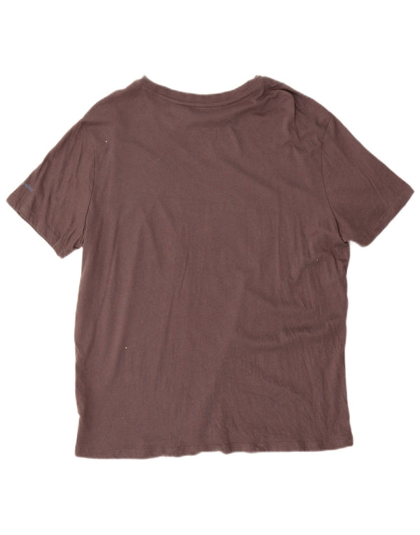 T-shirt grafica da donna Columbia UK 14 cotone grigio medio