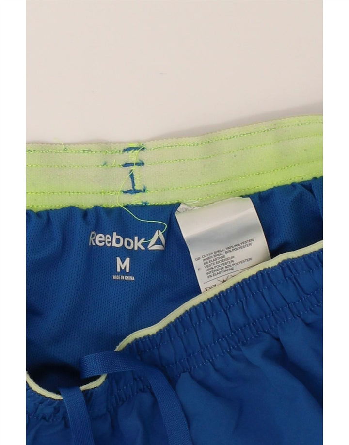 REEBOK Womens Sport Shorts UK 12 Medium  Blue Polyester Vintage Reebok and Second-Hand Reebok from Messina Hembry 