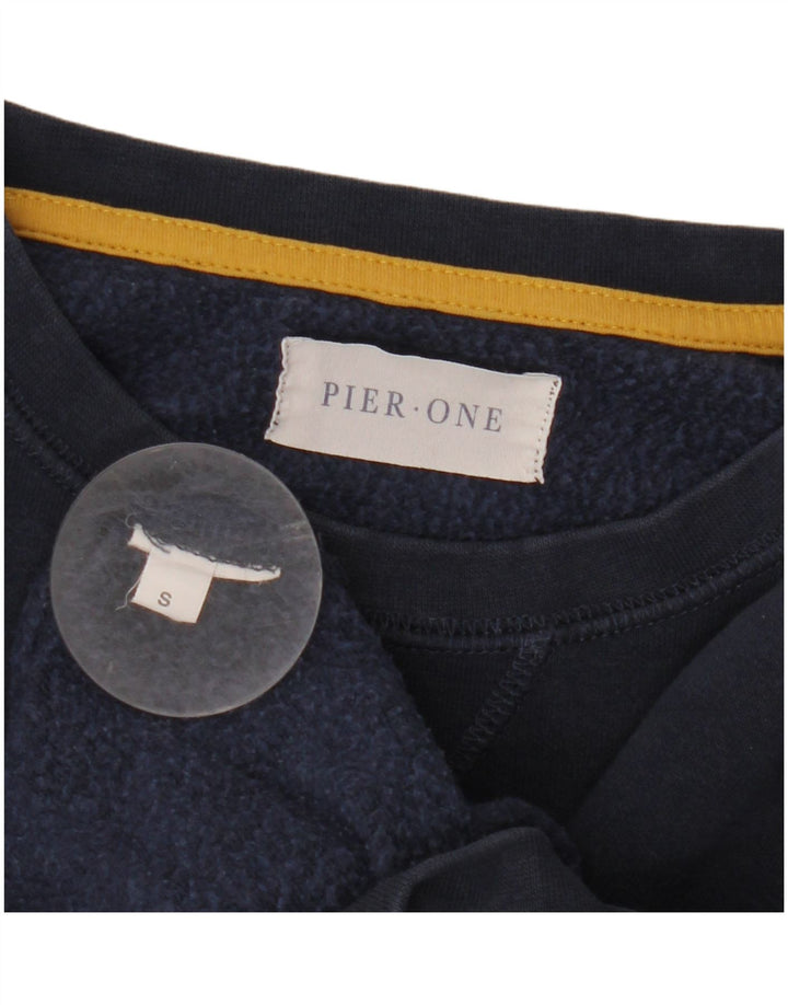 Pier One Mens Sweatshirt Jumper Small Navy Blue