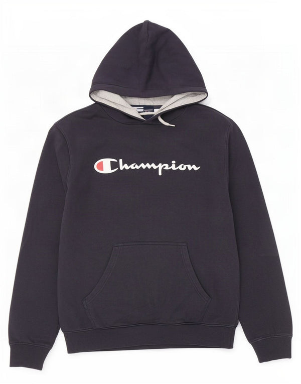 Ανδρικό Champion Graphic Hoodie Jumper Medium Navy Blue Cotton
