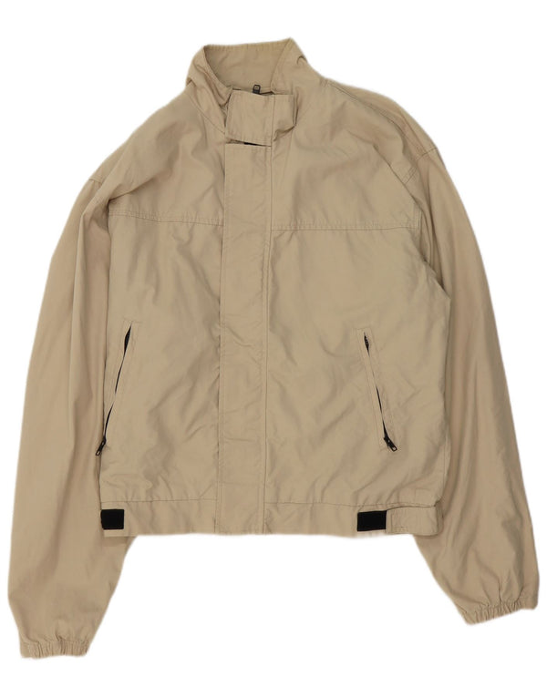 Alberto Aspesi Mens Bomber Jacket UK 38 Medium Beige Cotton